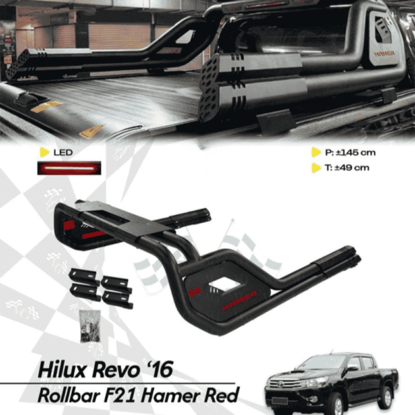 Roll Bar Hilux '16 F21 Hamer Red