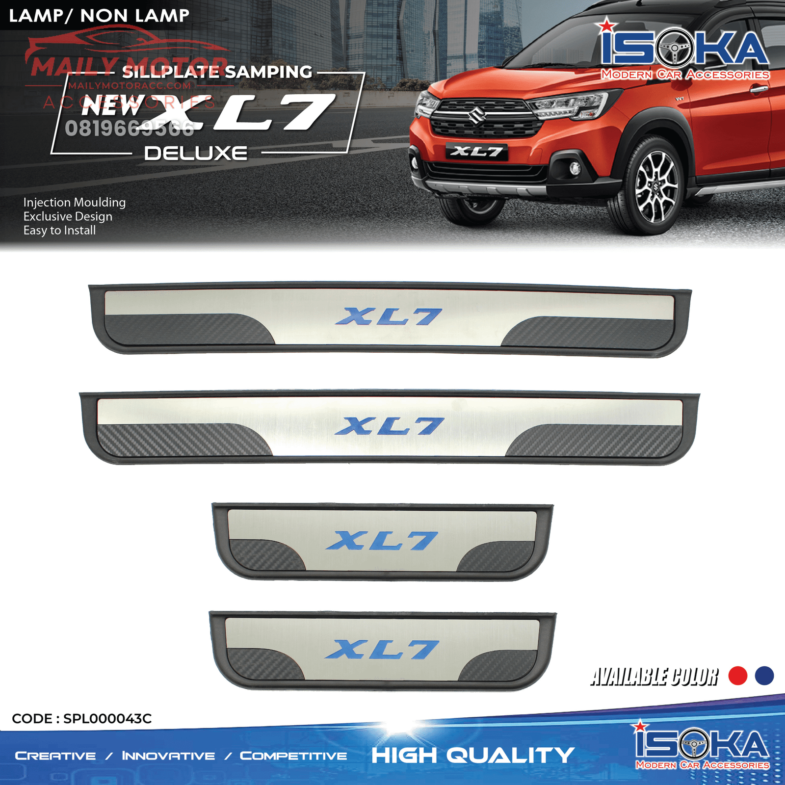 Sill Plate Samping XL7 Deluxe Lamp & Non Lamp