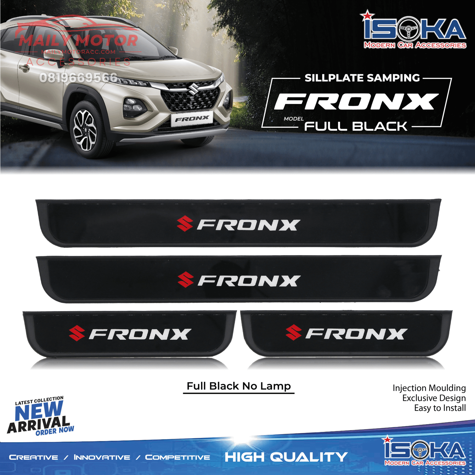Sill Plate Samping Fronx Full Black Lamp & Non Lamp