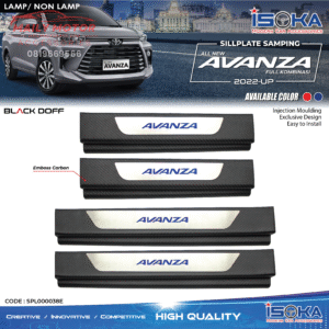 Sill Plate Samping Avanza 2022 - Up Black Doff Lamp & Non Lamp