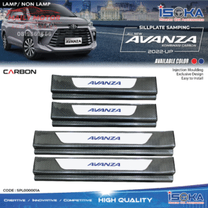 Sill Plate Samping Avanza 2022 - Up Carbon Lamp & Non Lamp