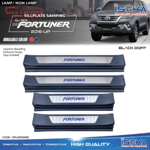 Sill Plate Samping Fortuner 2016 - Up Black Doff Lamp & Non Lamp