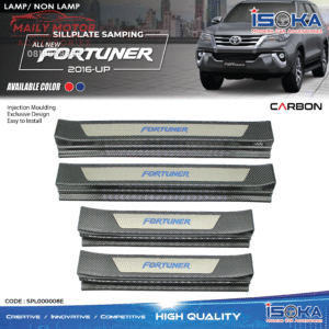 Sill Plate Samping Fortuner 2016 - Up Black Carbon & Non Lamp