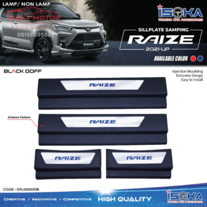 Sill Plate Samping Raize Black Doff Lamp & Non Lamp