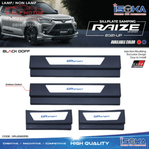 Sill Plate Samping Raize GRSport Silver Black Doff Lamp & Non Lamp