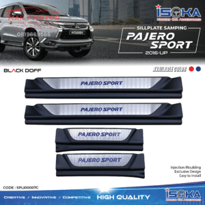 Sill Plate Samping Pajero Sport Black Doff Lamp & Non Lamp