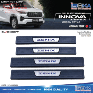 Sill Plate Samping Innova Zenix Oreon Style Black Doff Lamp & Non Lamp