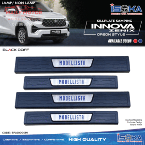 Sill Plate Samping Innova Zenix Modelista Oreon Style Black Doff Lamp & Non Lamp