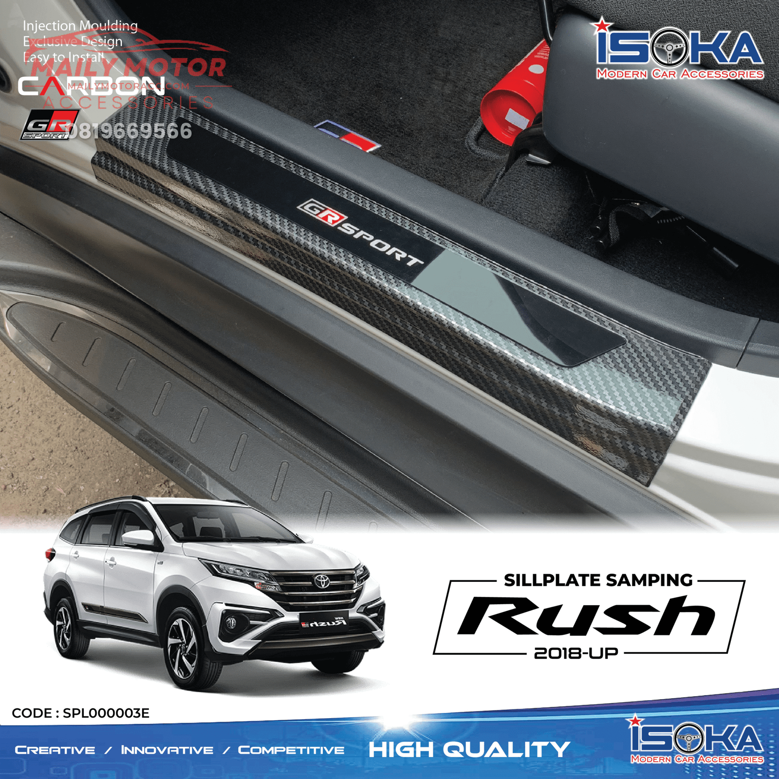 Sill Plate Samping All New Rush GrSport Carbon Lamp & Non Lamp