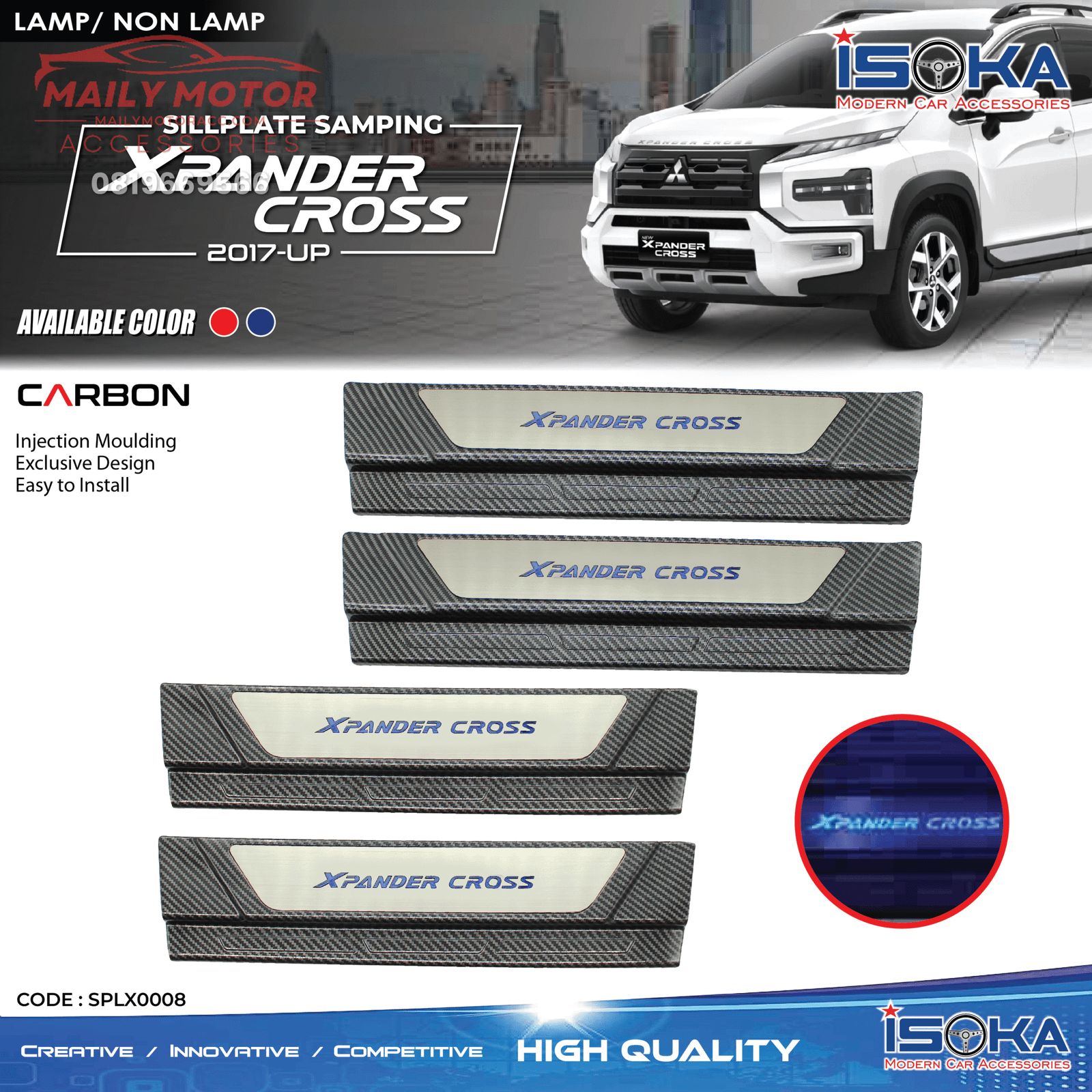 Sill Plate Samping Xpander Cross Carbon Lamp & Non Lamp