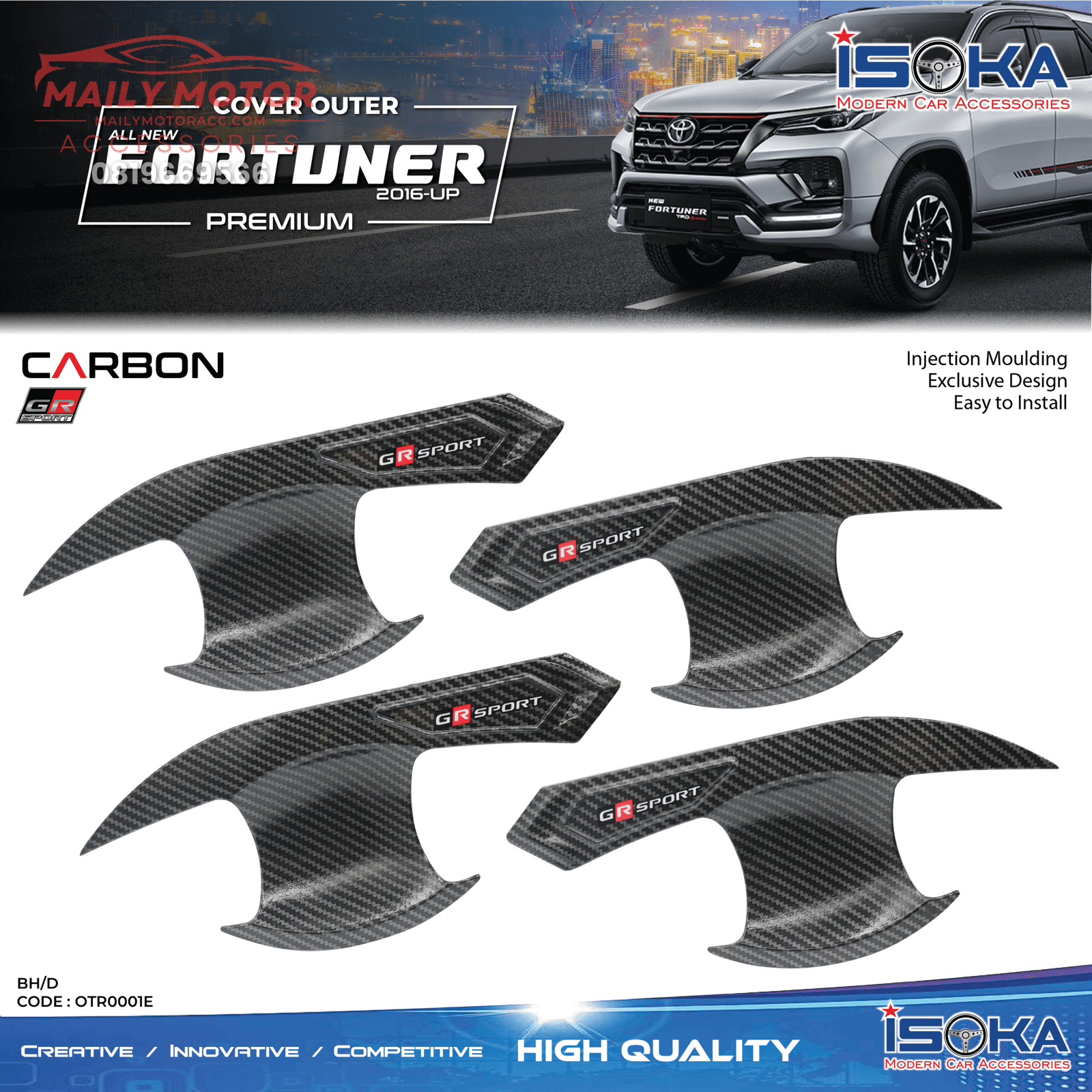 Cover Outer Fortuner 2016 - Up Gr Sport Premium Carbon - Gambar 2