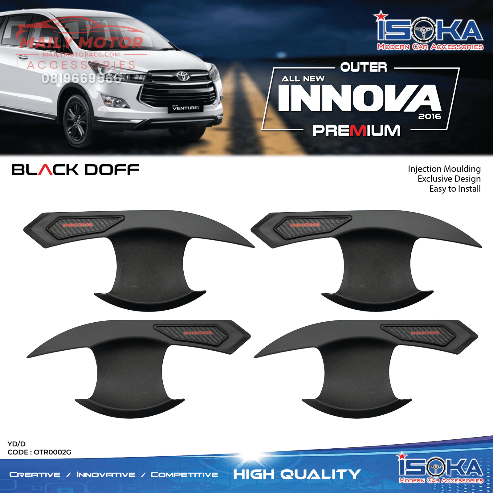 Cover Outer Innova Reborn Premium Black Doff