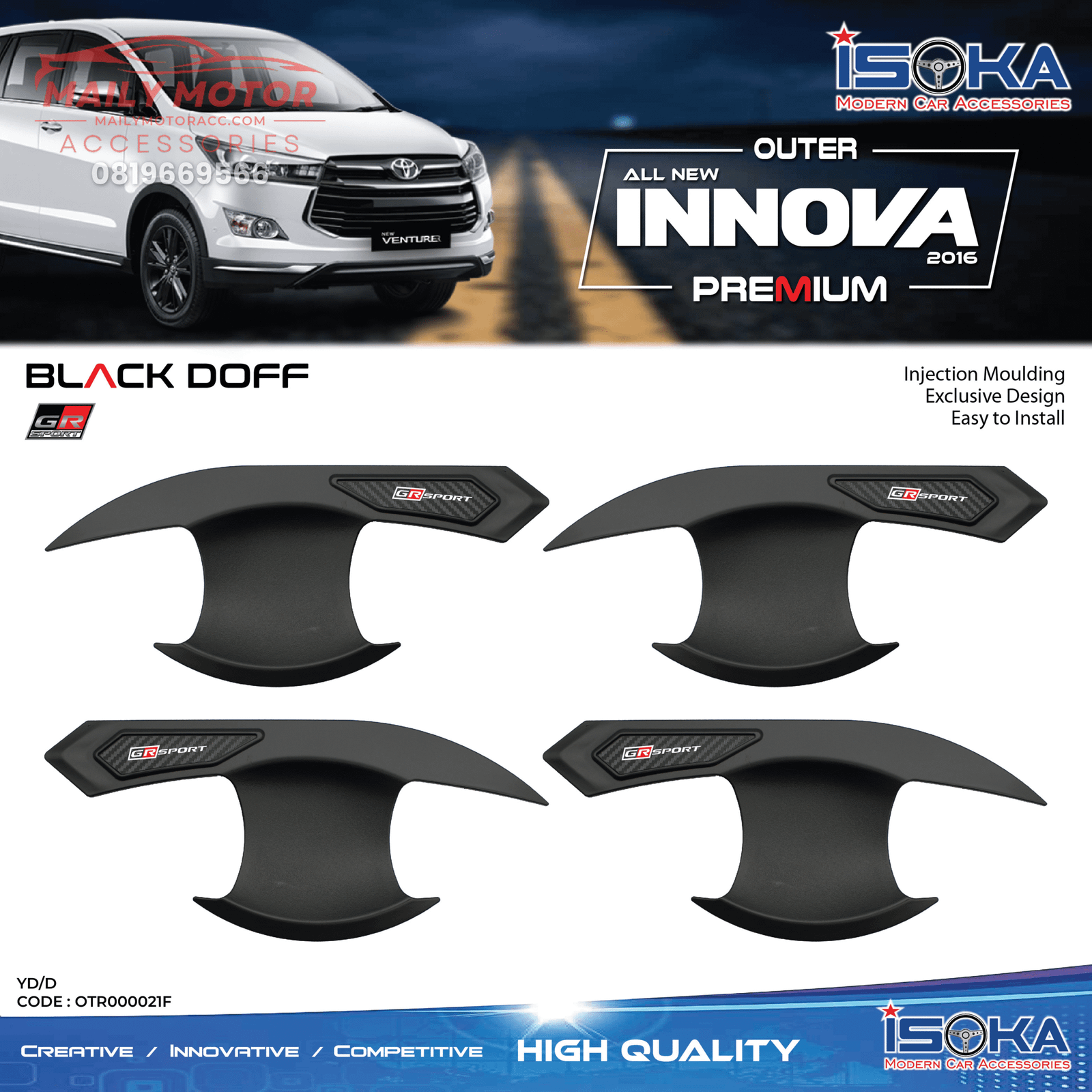 Cover Outer Innova Reborn Gr Sport Premium Black Doff