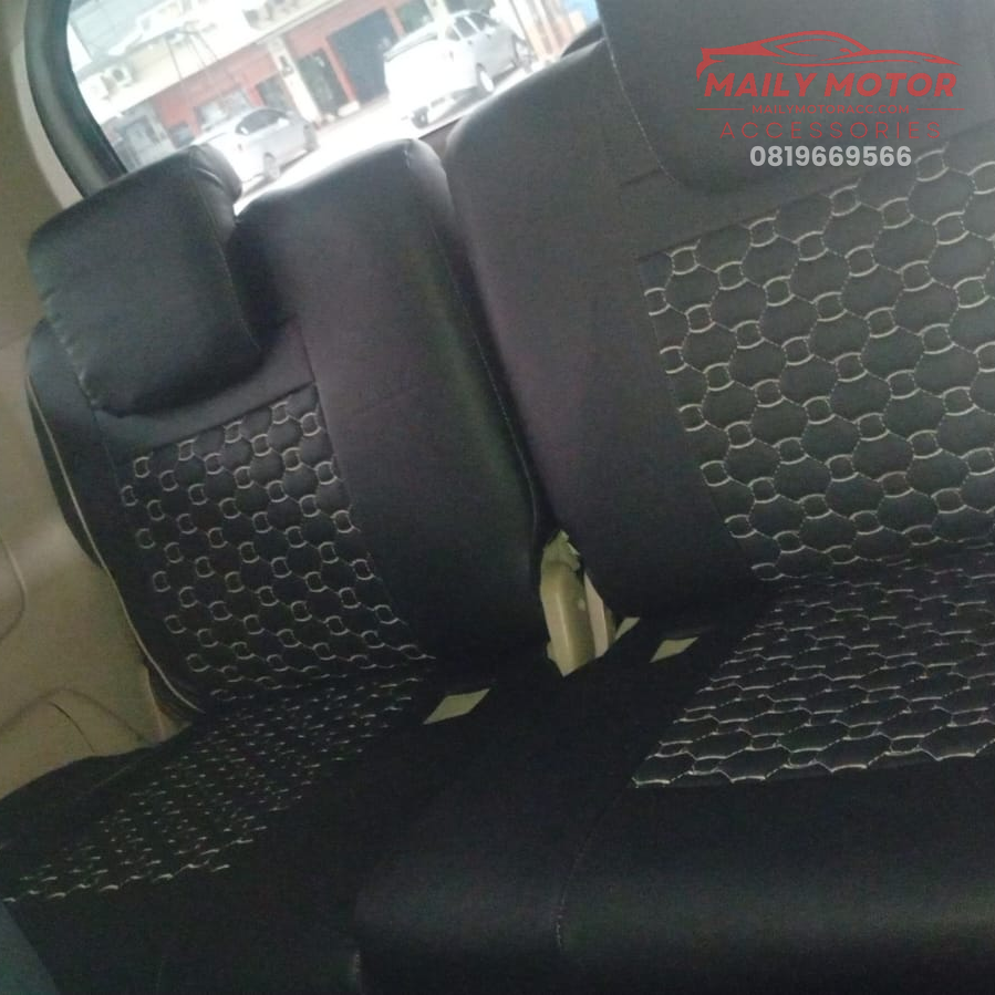 Sarung Jok Innova 2008 - Up Type V Model Zavier Hitam Cappucino - Gambar 3