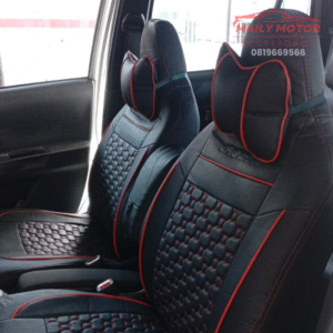 Sarung Jok Calya Model Zavier Hitam Merah