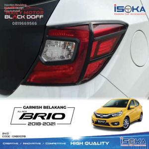 Garnish Belakang Brio 2018 - 2021 Black Doff