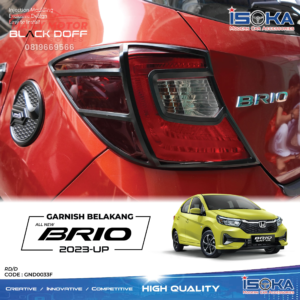 Garnish Belakang Brio 2023 - Up Black Doff