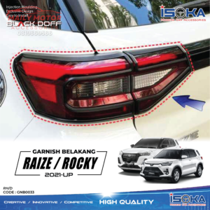 Garnish Belakang Raize - Rocky 2021 - Up Black Doff