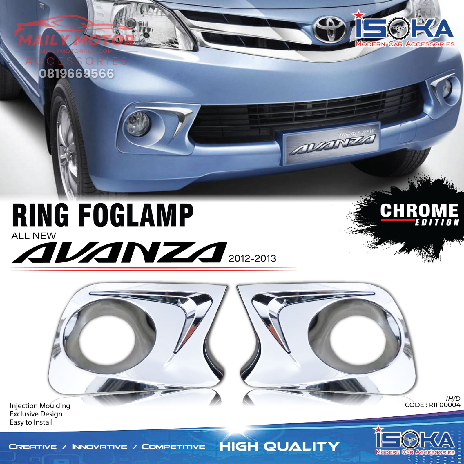 Ring Fog Lamp Avanza 2012 - 2013 Crome