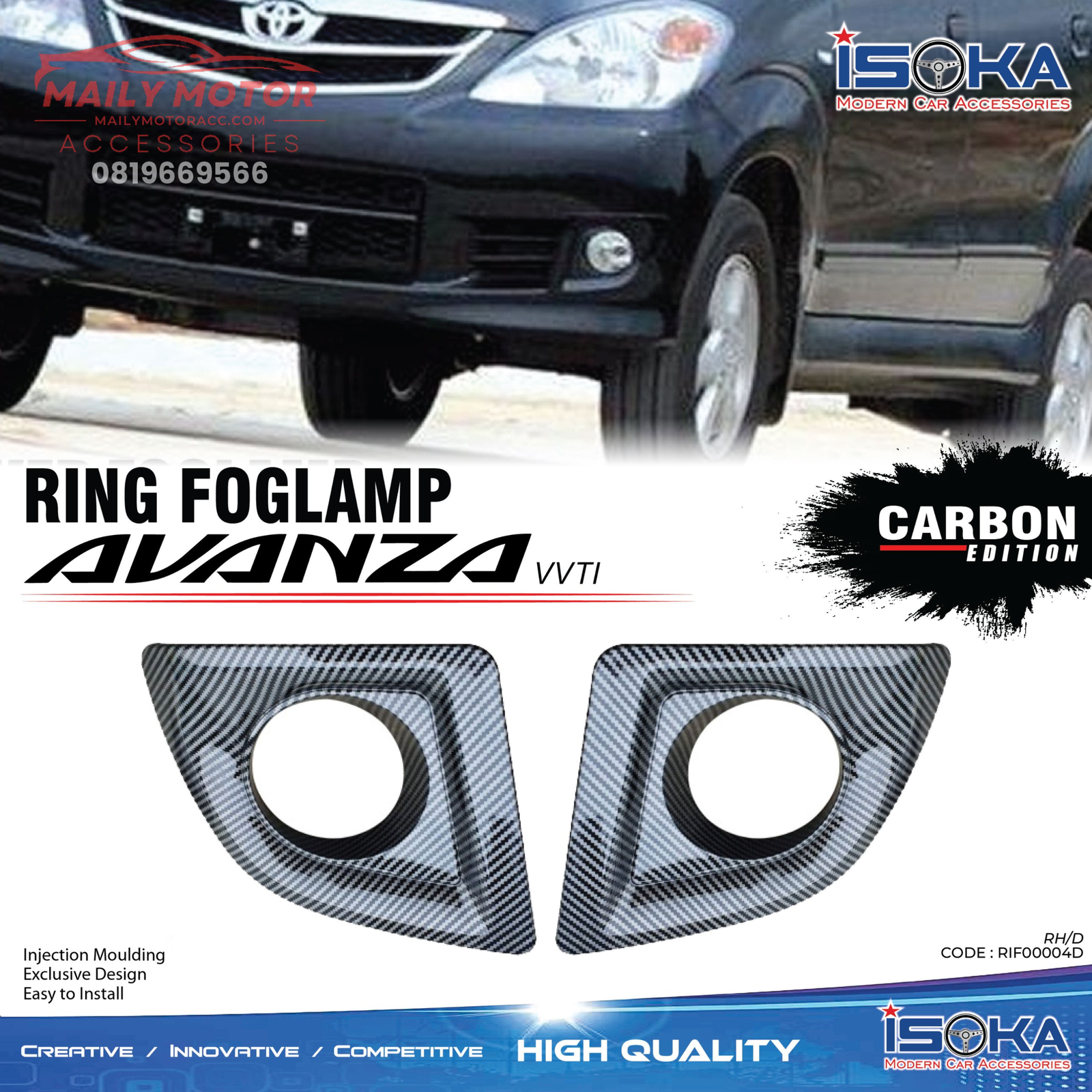 Ring Fog Lamp Avanza 2007 - 2011 vvti Type G Carbon
