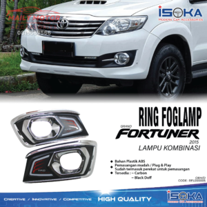 Ring Fog Lamp Fortuner 2012 - 2015 Crome Plus Lampu Kombinasi