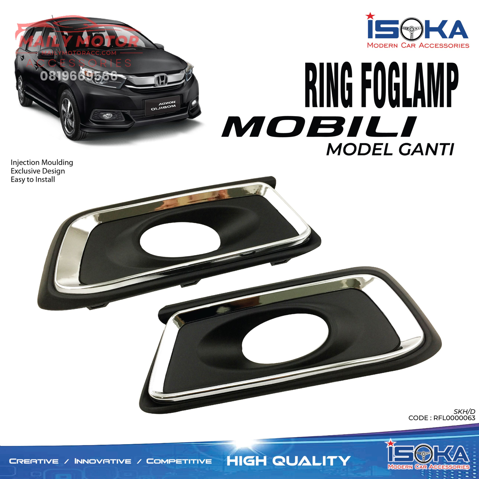 Ring Fog Lamp Mobilio Crome Model Ganti Crome