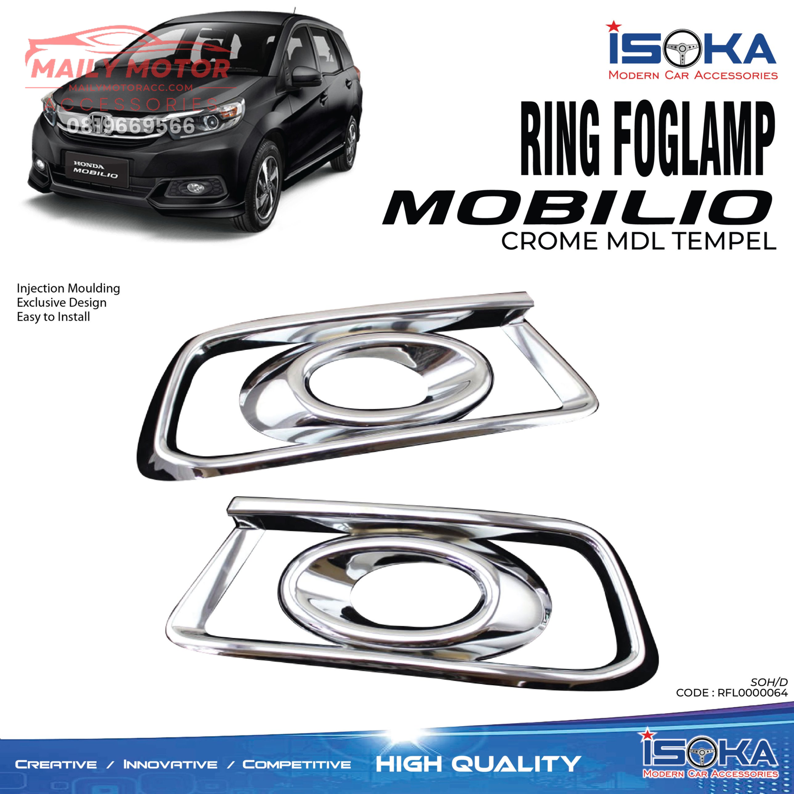 Ring Fog Lamp Mobilio Crome Model Tempel