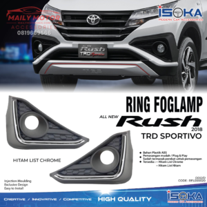 Ring Fog Lamp Rush 2018 TRD Sportivo Hitam List Crome