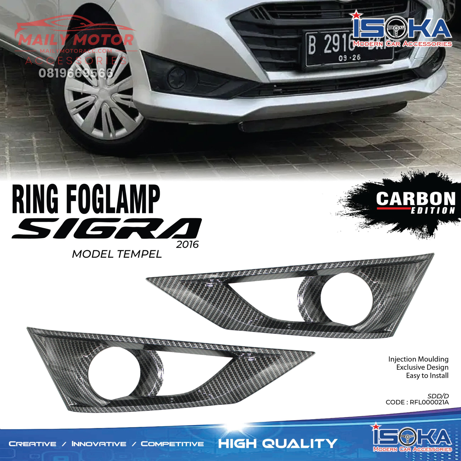 Ring Fog Lamp Sigra Model Ganti Carbon