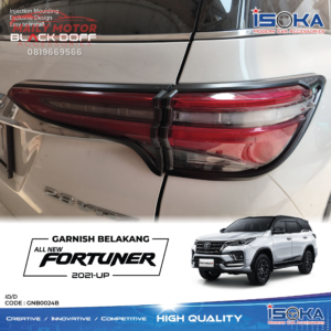 Garnish Belakang Fortuner 2016 - Up Black Doff