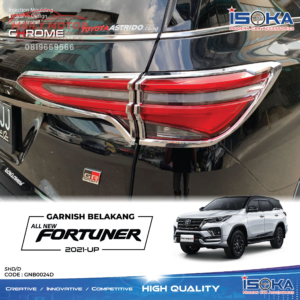 Garnish Belakang Fortuner 2016 - Up Crome