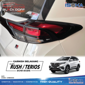 Garnish Belakang Rush Terios 2018 - Up Black Doff
