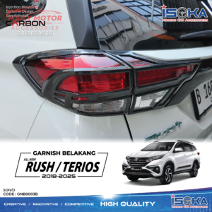 Garnish Belakang Rush Terios 2018 - Up Carbon